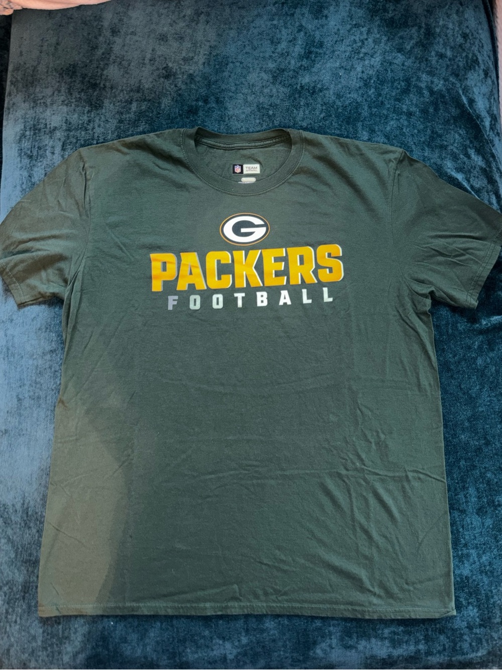 NFL Green Packers Football Logo Tee with Yellow Accent